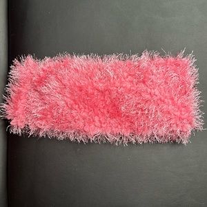 Pink Fuzzy Bandeau Swim Top